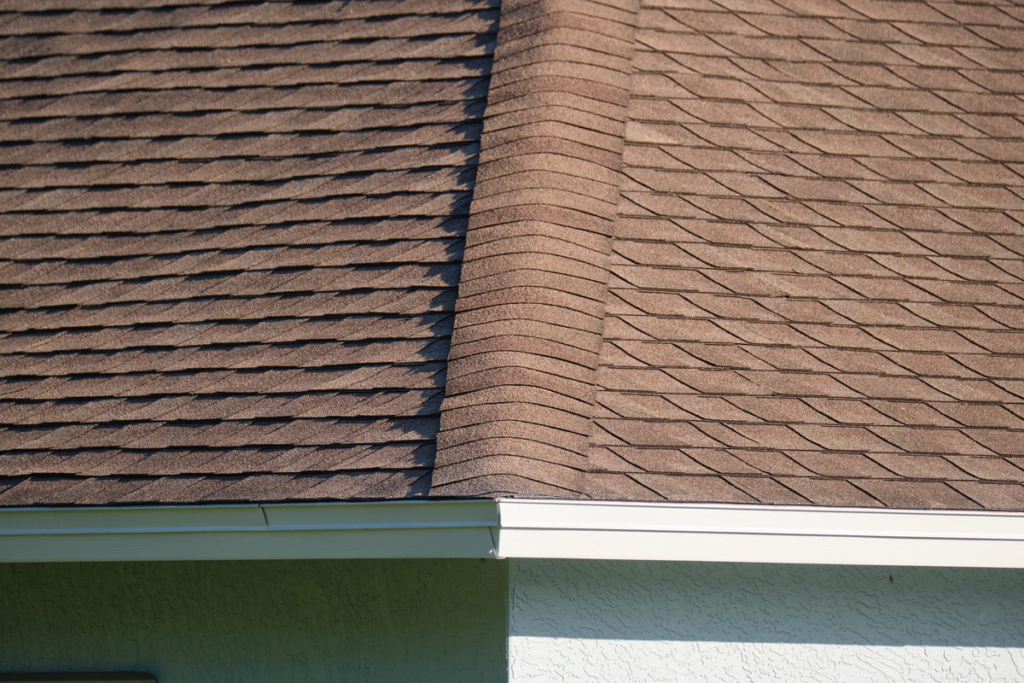 roof shingles close view